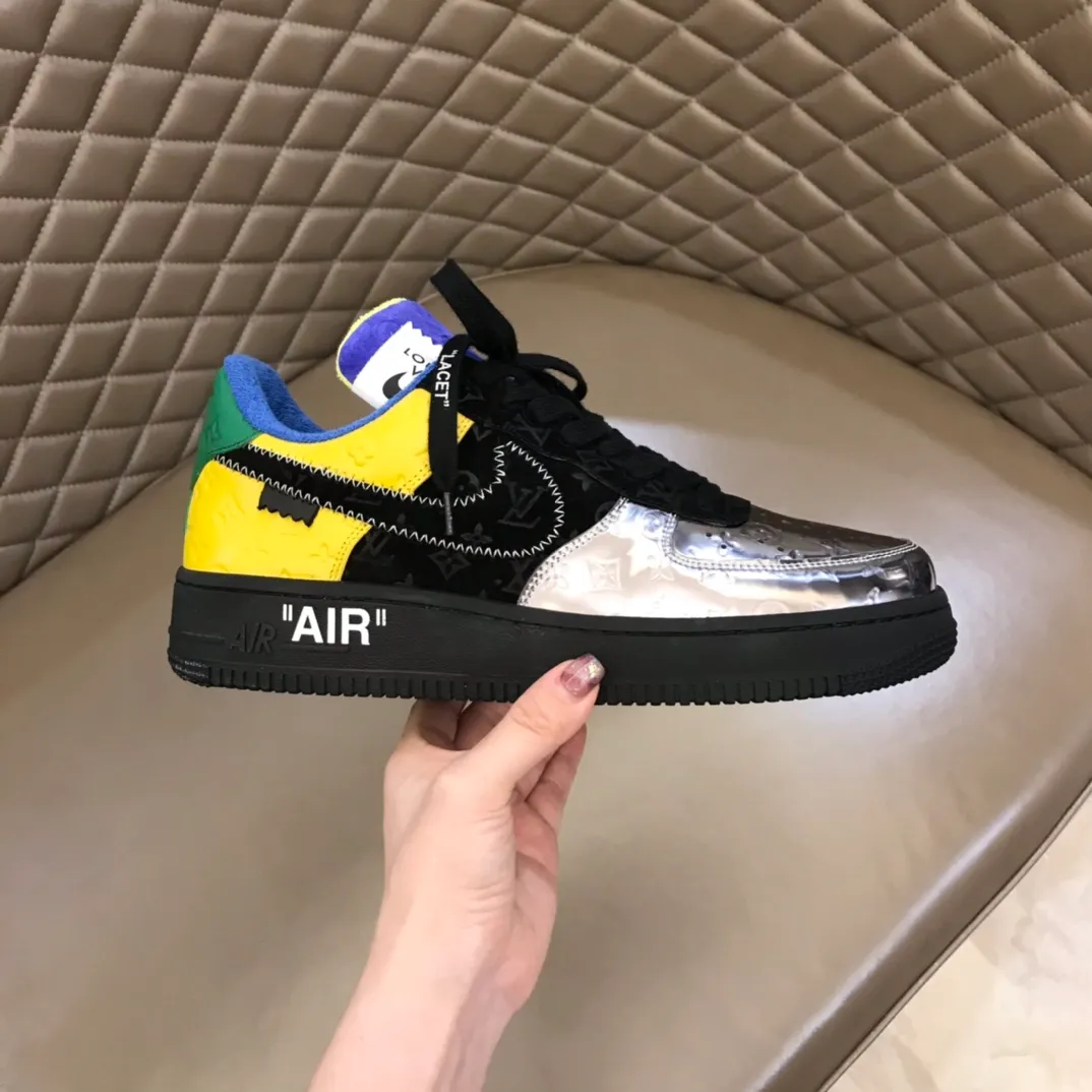 Men's shoes 💰p440 "*OUIS *UITTO*" x OFF-WHITE x Nike tripartite collaboration! Trendy and cool men's casual sports shoes with unrivaled color matching. The design idea basically continues the style of THE TEN. The Swoosh line and tongue label have a very familiar visual effect and are both fashionable and trendy! A must-have for fashionistas! The effect on your feet is absolutely stunning! (The original drawer packaging accessories are complete) Code number 38-45